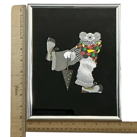 Kafka Etched Foil Art Clown Iridescent Metallic Reflective Wall Art Framed 1985 - Picture 2 of 13